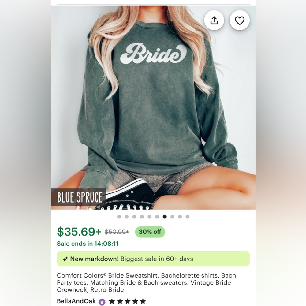 Bride sweatshirt - size L